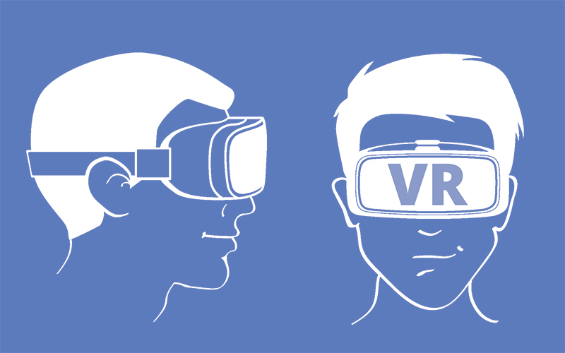 Man wearing Virtual Reality Headset